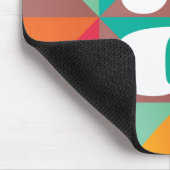 Geometrische Retro aus dem Mittelalter, trendy bun Mousepad (Ecke)