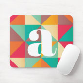 Geometrische Retro aus dem Mittelalter, trendy bun Mousepad (Mit Mouse)