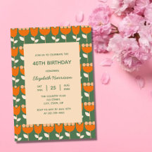 Geometrische Retro-Blume Bauhaus Grün Geburtstag