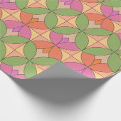 Geometrische Retro-Blume Geschenkpapier (Ecke)