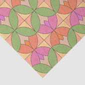 Geometrische Retro-Blume Seidenpapier (Detail)
