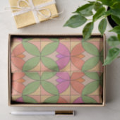 Geometrische Retro-Blume Seidenpapier (Geschenk)