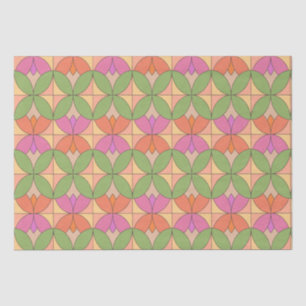 Geometrische Retro-Blume Seidenpapier
