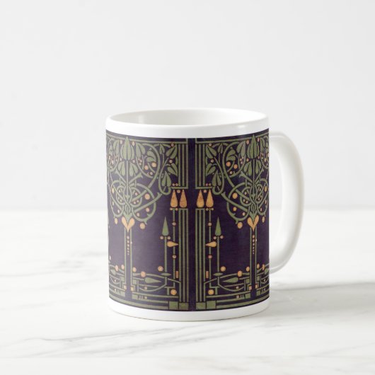 Geometrische Retro-Design-Tasse Kaffeetasse (VorderseiteRechts)