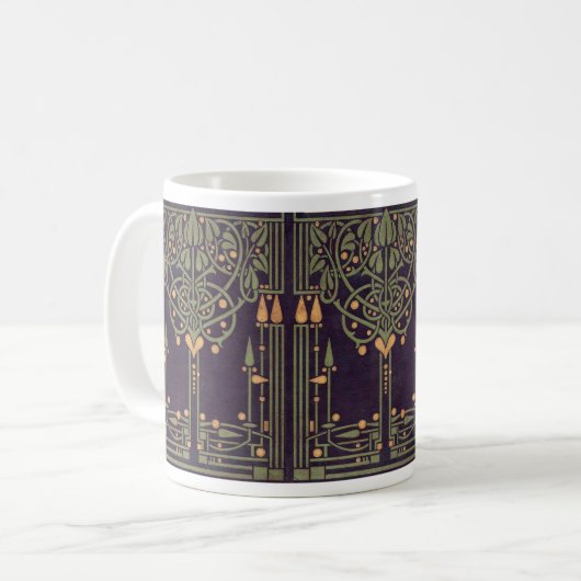 Geometrische Retro-Design-Tasse Kaffeetasse (Vorderseite Links)