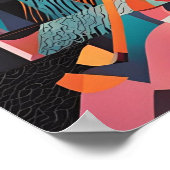 Geometrische Retro-Explosion Poster (Ecke)