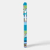 Geometrische Retro-Muster und Fantasie-Blume Case-Mate iPhone Hülle (Rückseite / Links)