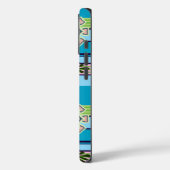 Geometrische Retro-Muster und Fantasie-Blume Case-Mate iPhone Hülle (Rückseite / Links)