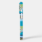 Geometrische Retro-Muster und Fantasie-Blume Case-Mate iPhone Hülle (Rückseite / Links)