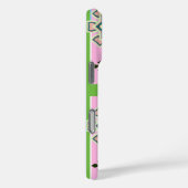 Geometrische Retro-Muster und Fantasie-Blume Case-Mate iPhone Hülle (Rückseite / Rechts)