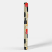 Geometrische Retro-Quadrate mit Individuelle Name  Case-Mate iPhone Hülle (Rückseite / Rechts)