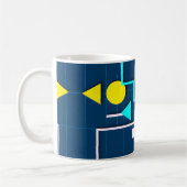Geometrische Retro-Tech   Kaffeetasse (Links)