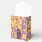 Geometrische Retro Vibes Herbstfarbe Vorfelder Geschenkschachtel (Geöffnet)