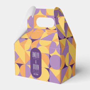 Geometrische Retro Vibes Herbstfarbe Vorfelder Geschenkschachtel