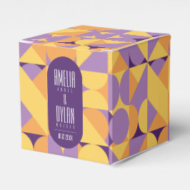 Geometrische Retro Vibes Herbstfarbe Vorfelder Geschenkschachtel