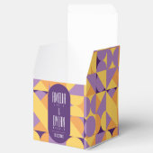 Geometrische Retro Vibes Herbstfarbe Vorfelder Geschenkschachtel (Geöffnet)