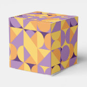 Geometrische Retro Vibes Herbstfarbe Vorfelder Geschenkschachtel (Rückseite)