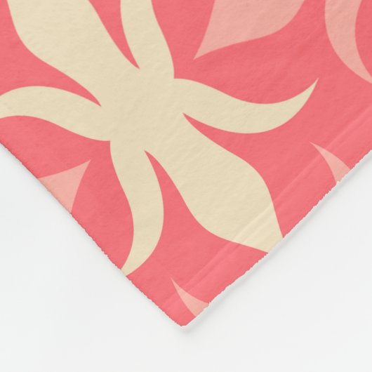 Geometrische Retrofarben 70er Fleecedecke (Ecke)