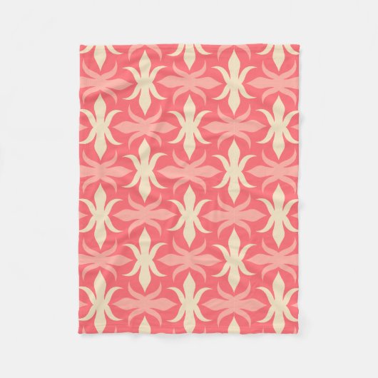 Geometrische Retrofarben 70er Fleecedecke (Vorderseite)