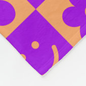 Geometrische Retrofarben 70er Fleecedecke (Ecke)