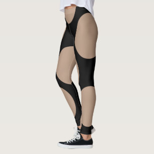 Geometrische Riesige Spots jede Farbe auf Schwarz Leggings