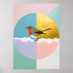 Geometrische Robin-Kugel Poster