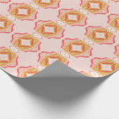 Geometrische rosa Blume Geschenkpapier (Ecke)