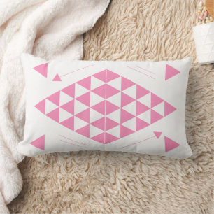 Geometrische rosa Dreiecke Lendenkissen
