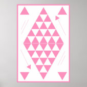Geometrische rosa Dreiecke Poster (Vorne)