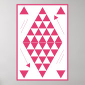 Geometrische rosa Dreiecke Poster (Vorne)