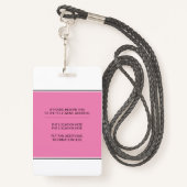 Geometrische rosa Dreiecke Registered nurry RN Ausweis (Rückseite mit Schlüsselband)