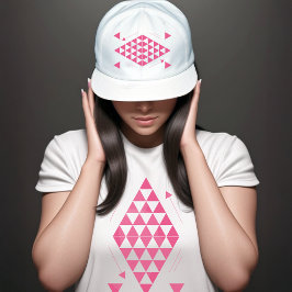 Geometrische rosa Dreiecke Truckerkappe