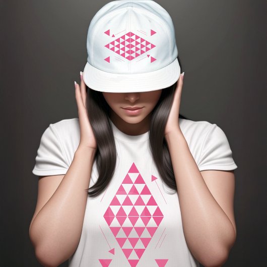 Geometrische rosa Dreiecke Truckerkappe