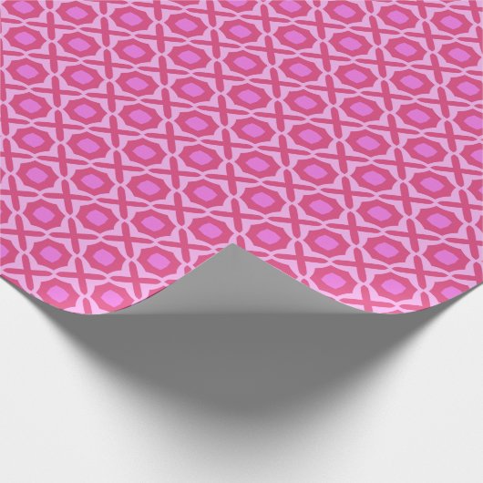 Geometrische rosa Formen Geschenkpapier (Ecke)
