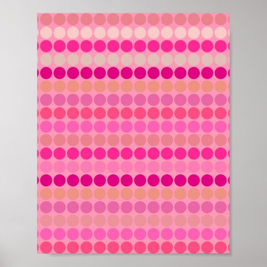 Geometrische rosa Kreise Poster (Vorne)