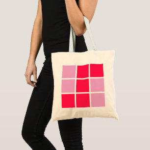 geometrische rosa Quadrate Tragetasche