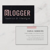 Geometrische rosa RoseMinimalistischer Visitenkarte (Vorne/Hinten)