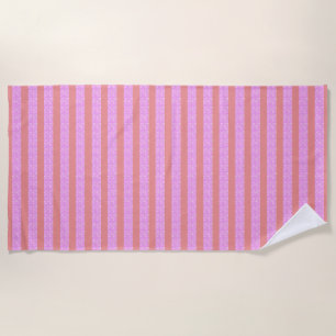Geometrische rosa Streifen Strandtuch