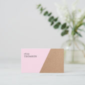 Geometrische Rose der eleganten Kraft Visitenkarte (Stehend Vorderseite)