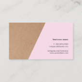 Geometrische Rose der eleganten Kraft Visitenkarte (Rückseite)