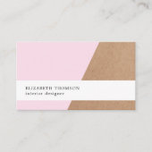 Geometrische Rose der eleganten Kraft Visitenkarte (Vorderseite)