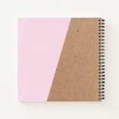 Geometrische Rose der modernen, eleganten Kraft Notizblock (Rückseite)