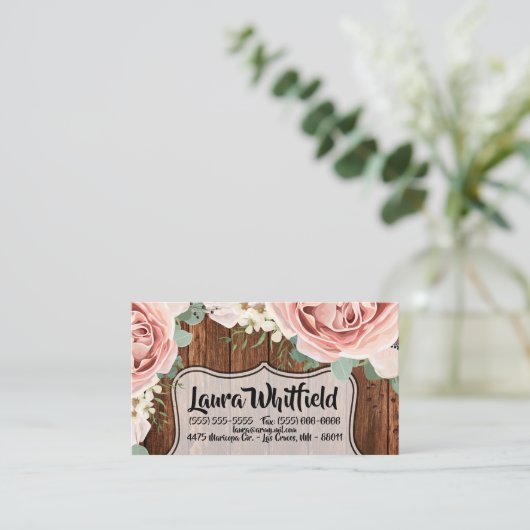 Geometrische Rose der Visitenkarte (Stehend Vorderseite)