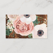 Geometrische Rose der Visitenkarte (Rückseite)