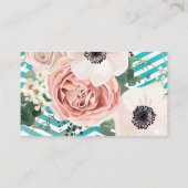 Geometrische Rose der Visitenkarte Zickzack Aquama (Rückseite)