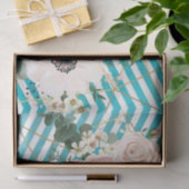 Geometrische Rose des Papierfachs Zickzack Aquamar Seidenpapier (Geschenk)