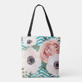 Geometrische Rose des personalisierten Tote Beutel Tasche (Rückseite)