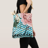 Geometrische Rose des personalisierten Tote Beutel Tasche (Von Nahem)