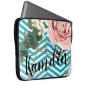 Geometrische Rose für personalisierte Notebookgehä Laptopschutzhülle (Vorne Rechts)