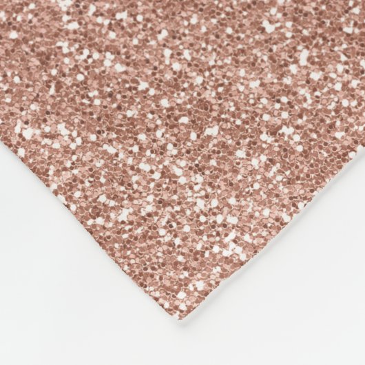 Geometrische Rose Gold Blush Glitzer Leopard Muste Fleecedecke (Ecke)